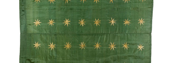 Flag carried by the Fenians on the night of 5th March 1867 NMI ref HH:1966.22