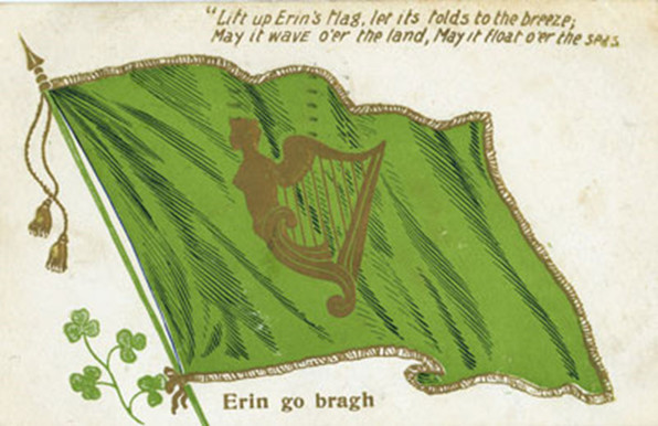 Green Flag with Harp