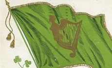 Green Flag with Harp
