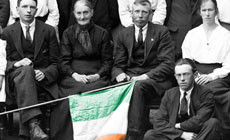 Waterford’s young republicans parade a tricolour in Dublin.