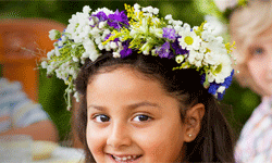 Swedish child during mid-summer festival